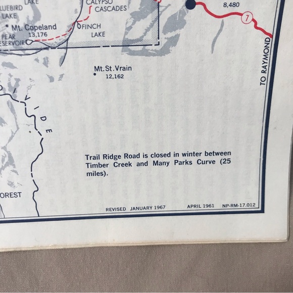 Rocky Mountain National Park Colorado Brochure Map 1967 Activities Program - Picture 7 of 7